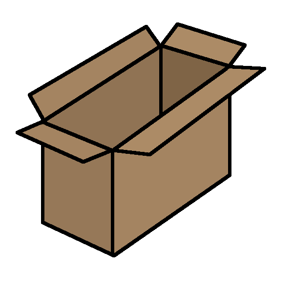 An empty cardboard box