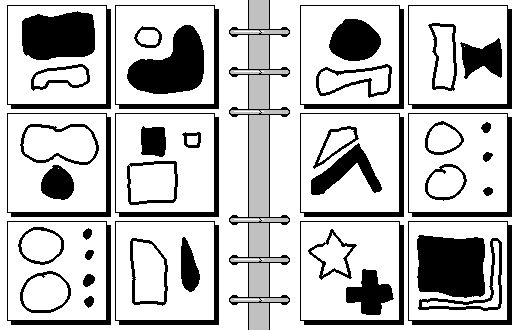 A bongard problem (it's kind of inherently visual in nature, so I'm not sure what would be appropriate alt text)