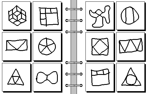 A bongard problem (it's kind of inherently visual in nature, so I'm not sure what would be appropriate alt text)