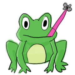 A bad drawing of a frog